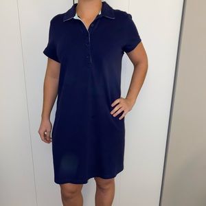 Lands’ End Navy Blue Poli Dress